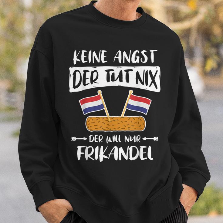 Frikandel Netherlands Flag Sayings Oranje Sweatshirt Geschenke für Ihn