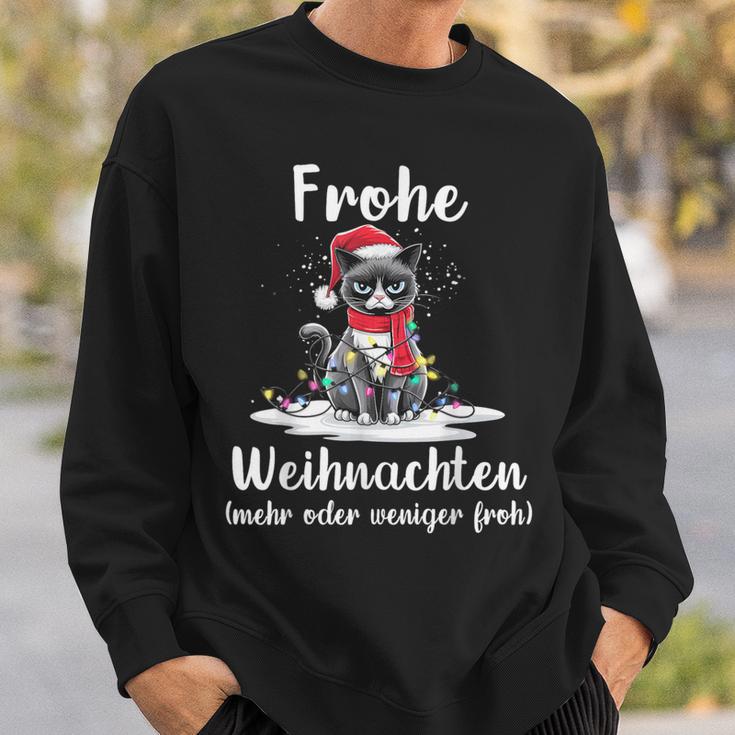 Frohe Weihnachten Grimmige Katzen Mehr Oder Weniger Froh Sweatshirt Geschenke für Ihn