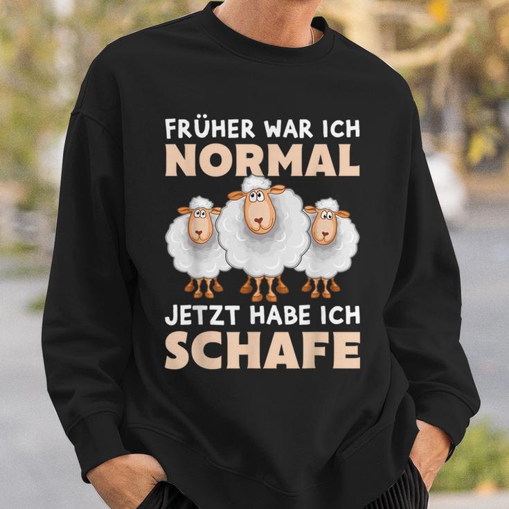 'Früher War Ich Norme Jetzt Habe Ich Schafe Bauer Schäfer Sweatshirt Geschenke für Ihn