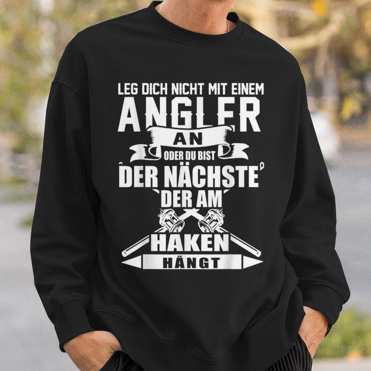 Angel Leg Dich Nicht Mit An Angler An Sweatshirt Geschenke für Ihn