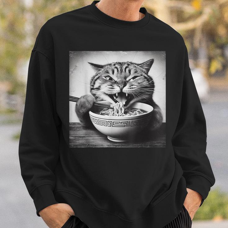 Cat Ramen Fiesta Kitten Anime Ramen Cat Enthusiast Sweatshirt Geschenke für Ihn