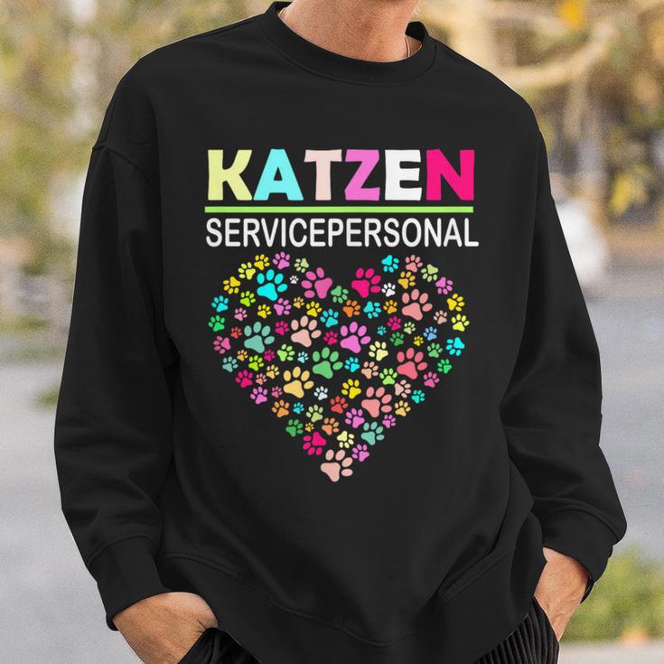 Cat Service Personnel Cat Pet Cat Love Sweatshirt Geschenke für Ihn