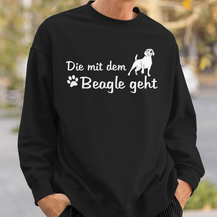 Cute Dog Heartbeat Die Mit Dem Beagle Geht Sweatshirt Geschenke für Ihn