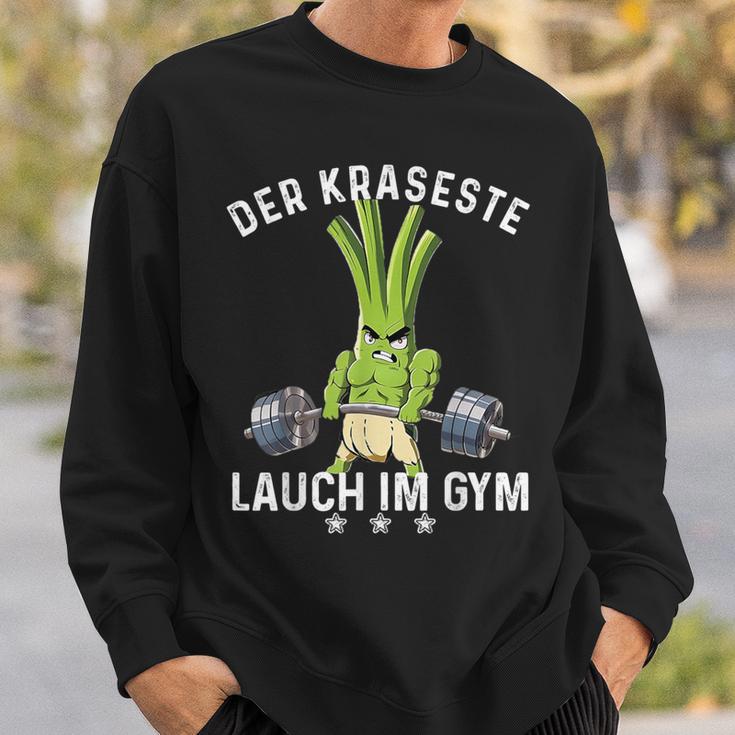 Der Krasseste Lauch Im Gym Gymnasium Fitness Lauch Sweatshirt Geschenke für Ihn