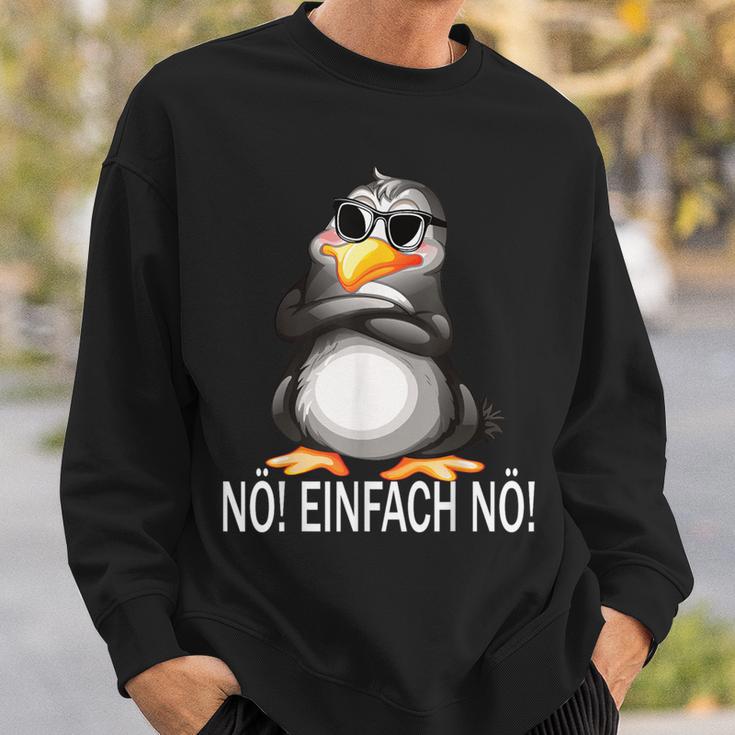 With Cute Penguin Bevor Du Fragst Nein Nö Sweatshirt Geschenke für Ihn