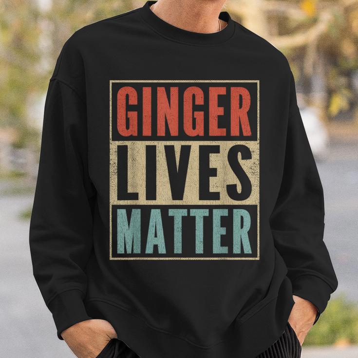 Ginger Lives Matter Retro Colours Redhead Sweatshirt Geschenke für Ihn