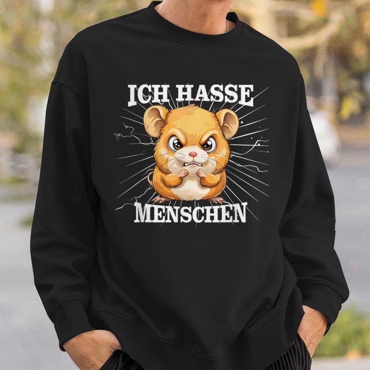 Hamster Meme Based Ich Hasse Menschen Sweatshirt Geschenke für Ihn