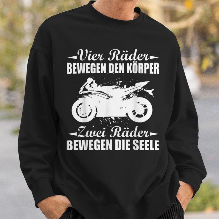 Motorcycle Biker Saying Zwei Räder Bewegen Die Seele Sweatshirt Geschenke für Ihn