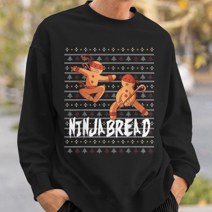 Ninja Gingerbread Ugly Christmas Sweaters Sweatshirt Thegiftio UK