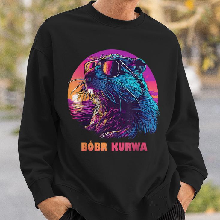 Polish Beaver Meme Bober Bóbr Kurwa Sweatshirt Geschenke für Ihn