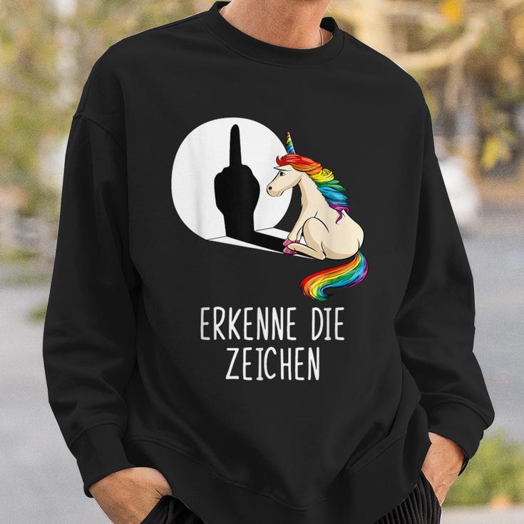 Unicorn Erkenne Die Zeichen Sweatshirt Geschenke für Ihn