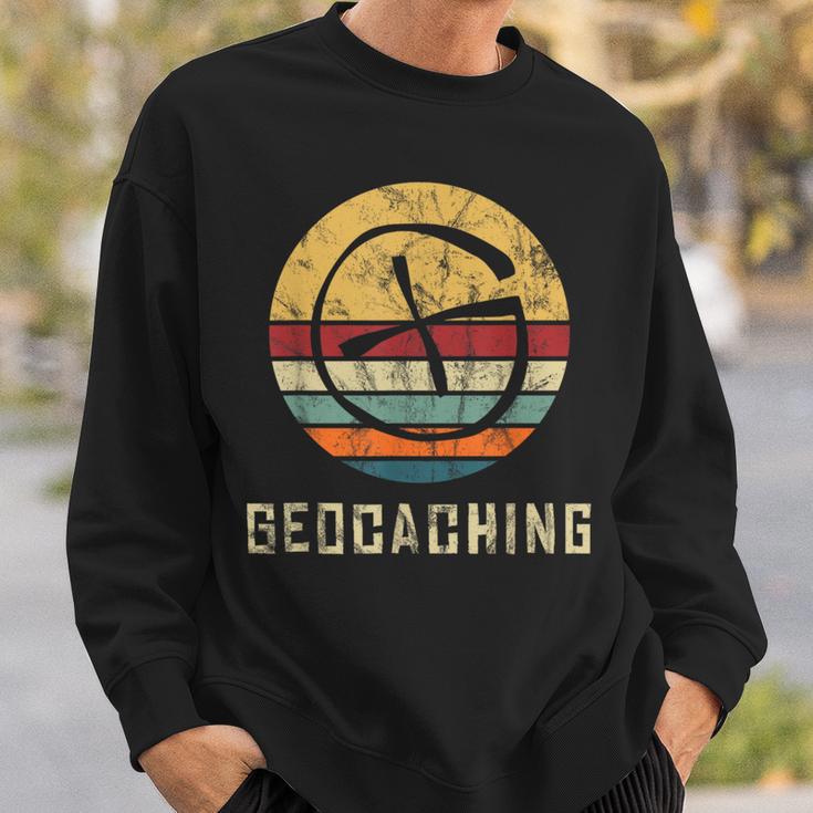 Geocaching Geocacher Geocache Gps Outfitintage Retro Sweatshirt Geschenke für Ihn