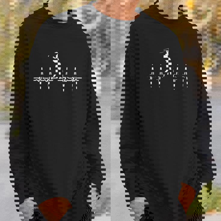 Graphic Golf Heartbeat Retro Styles Golf Lovers Outfits Sweatshirt Gifts for Him