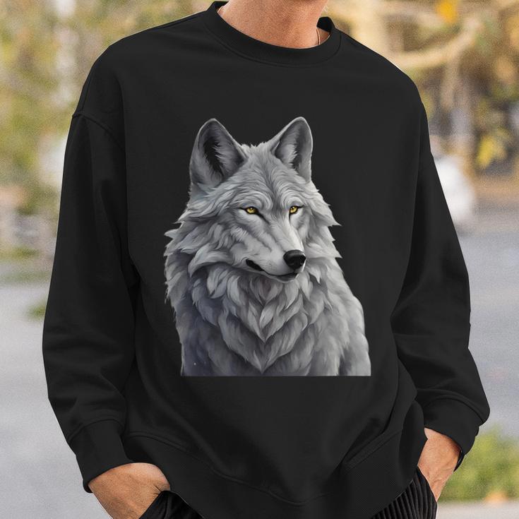 Grauer Wolf Sweatshirt Geschenke für Ihn