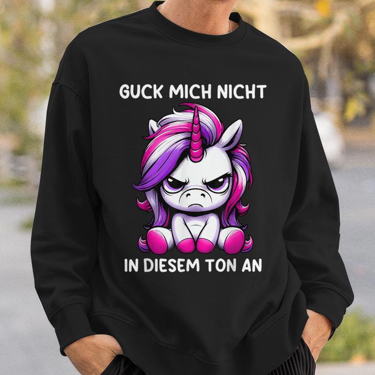 Guck Mich Nicht In Diesem Ton An Einhorn Sweatshirt Geschenke für Ihn