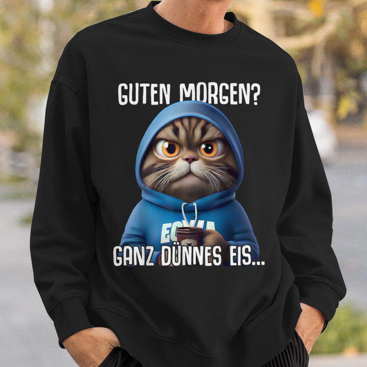 Guten Morgen Ganz Dünnes Eis Kaffee Saying Sweatshirt Geschenke für Ihn