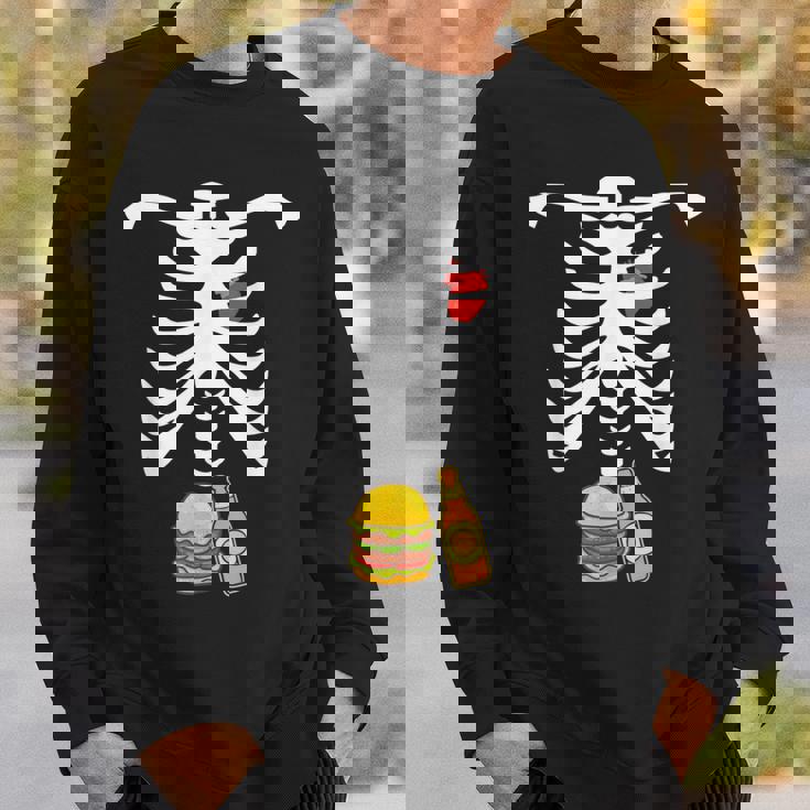 Hamburguesa Y Cerveza Esqueleto Camisa de entrenamiento Regaloses