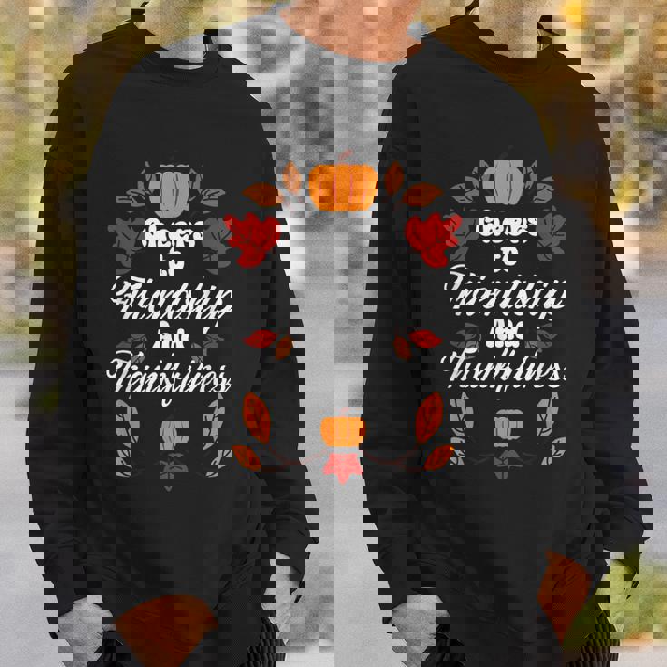 Happy Friendsgiving Thanksgiving Friends Holiday Friendship Sweatshirt Gifts for Him