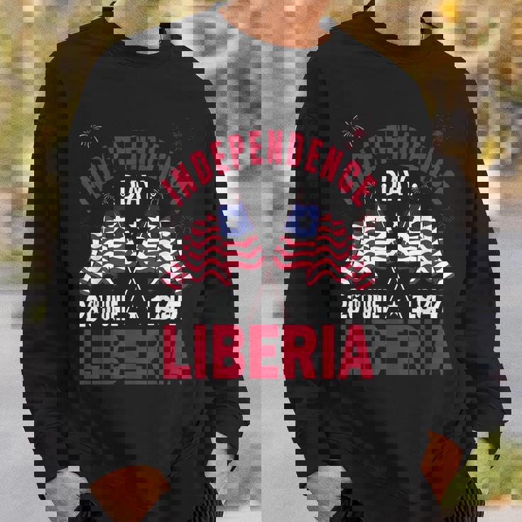 Happy Liberia Independence Day Liberia Liberian Flag Sweatshirt Gifts for Him
