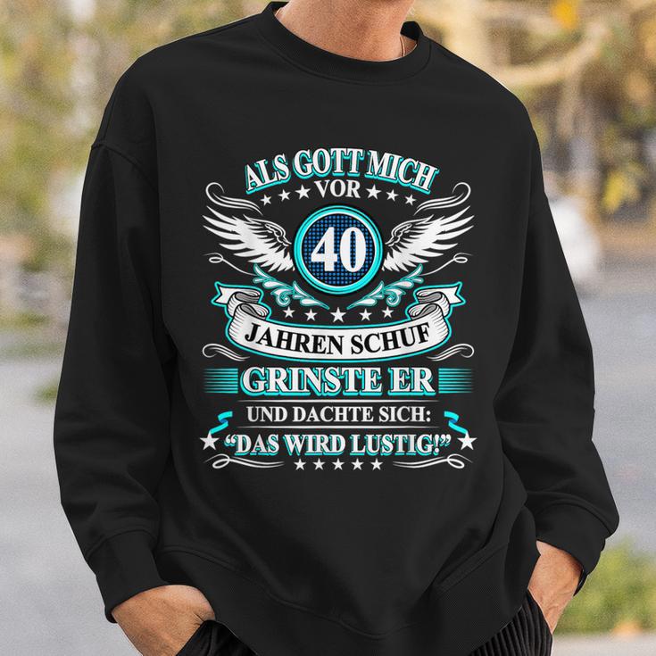 Herren Als Gott Michor 40 Jahen Krinste Er 40Th Birthday Sweatshirt Geschenke für Ihn