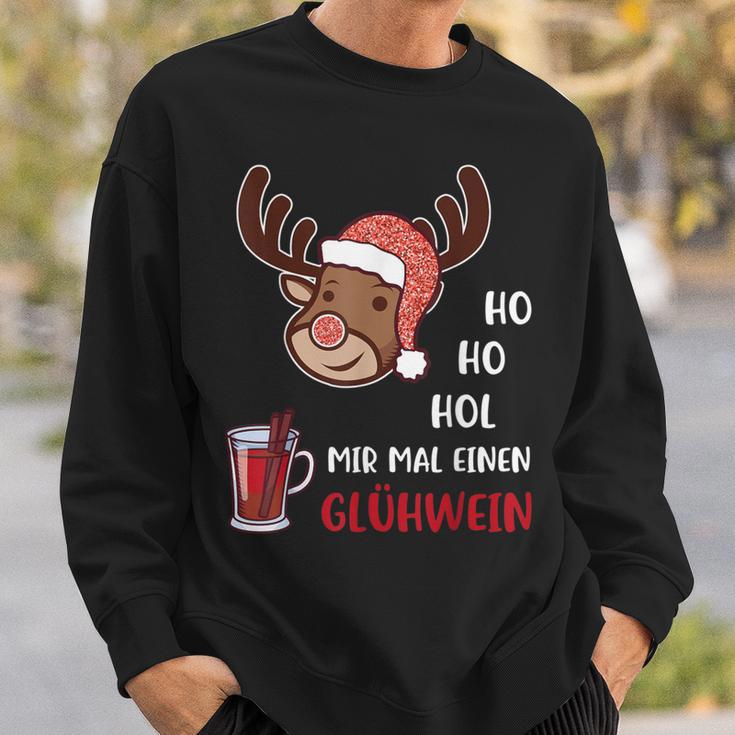 Ho Ho Hol Mir Einen Glühwein Christmas Reindeer Rudolf Sweatshirt Geschenke für Ihn