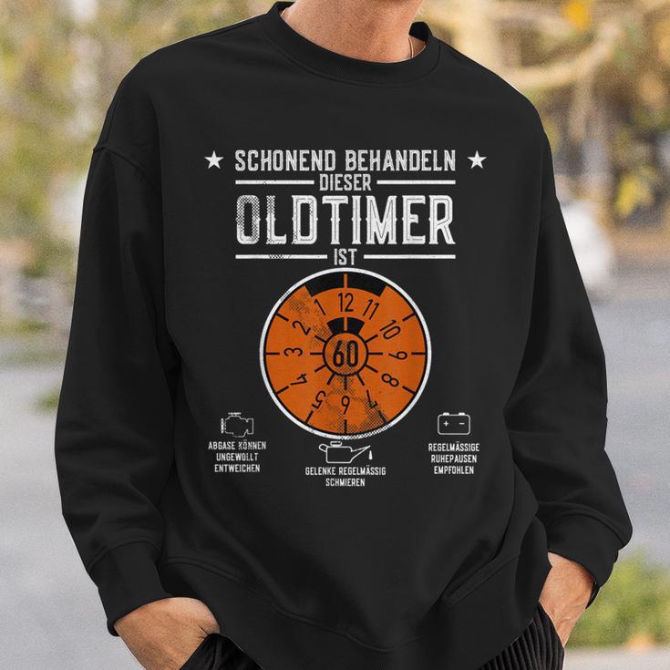 Hu Plaque Schonend Behandeln Oldtimer Ist 60 Birthday Sweatshirt Geschenke für Ihn