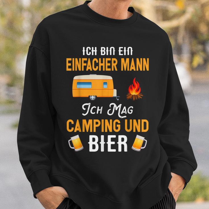 Ich Bin Ein Einfach Mann Ich Mag Camping Und Bier Sweatshirt Geschenke für Ihn