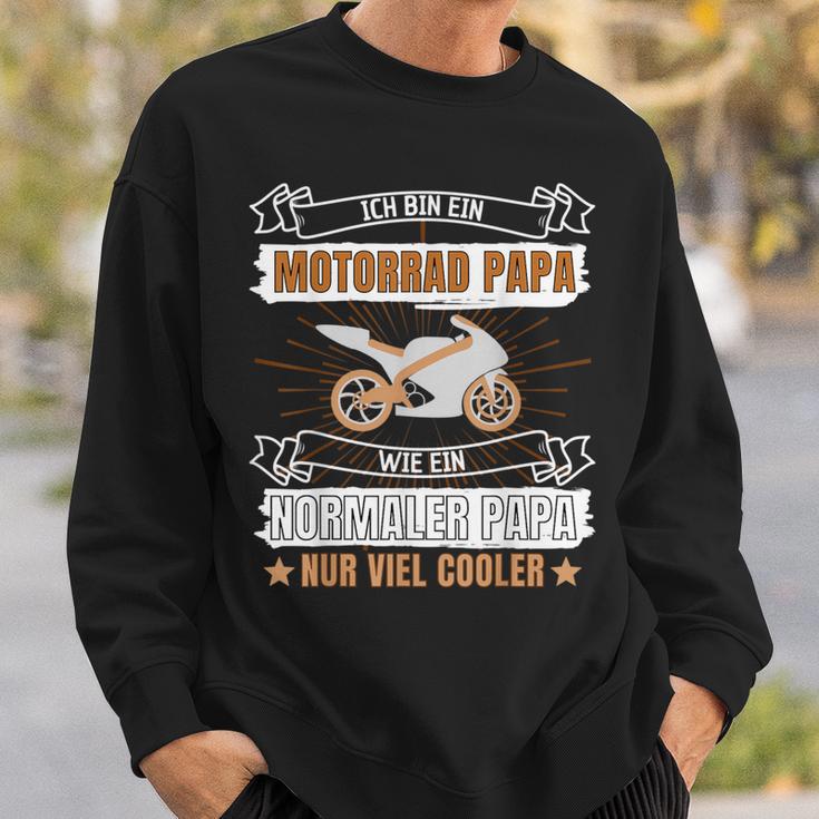 Ich Bin Ein Motorrad Papa Wie Ein Normaler Papa Nur Cooler Sweatshirt Geschenke für Ihn