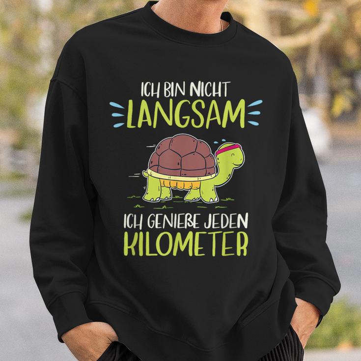 Ich Bin Nicht Langsam Ich Genießen Jeden Kilometer Running Sweatshirt Geschenke für Ihn