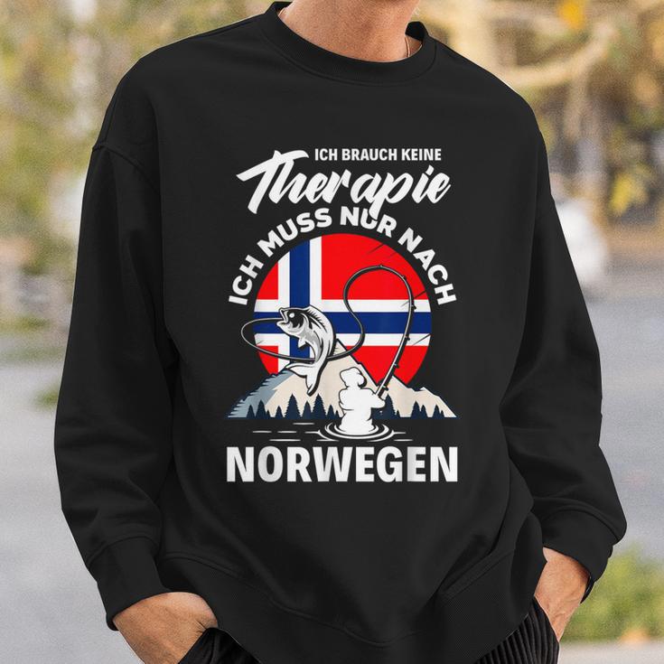 Ich Brauche Keine Therapie Ich Muss Nur Nach Norwege Sweatshirt Geschenke für Ihn