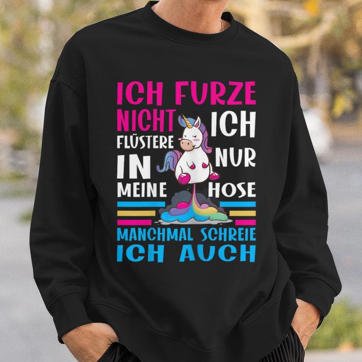 Ich Furze Nicht Ich Wistere Farten Unicorn Pupsen Sweatshirt Geschenke für Ihn