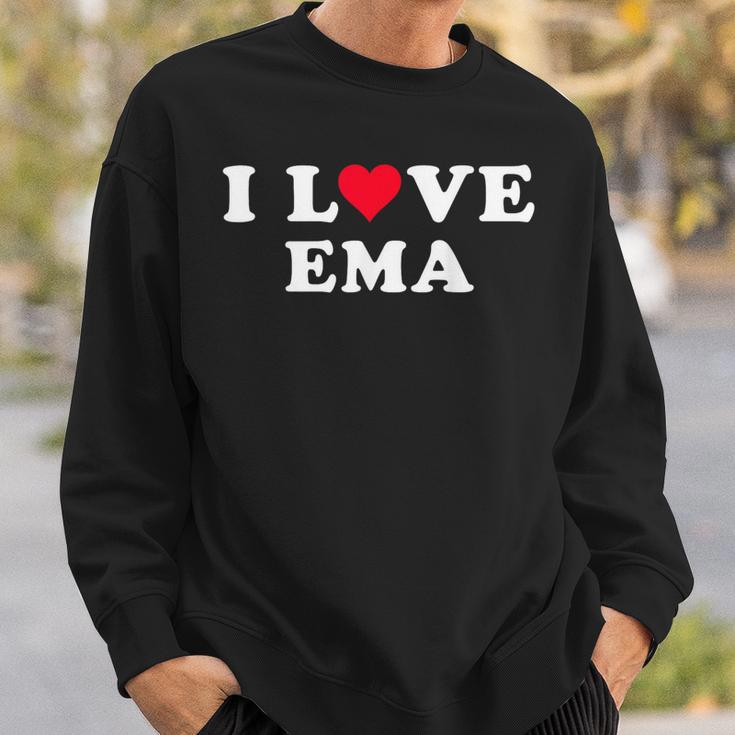 Ich Liebe Ema Passende Freundin & Freund Ema Name Sweatshirt Geschenke für Ihn