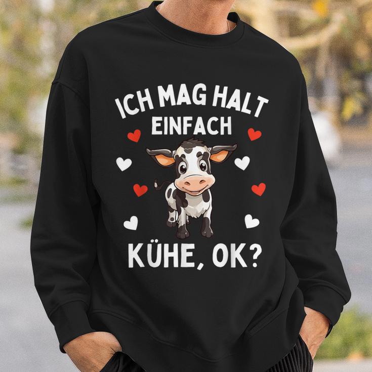 Ich Mag Halt Einfach Kühe Farmer Cow Sweatshirt Geschenke für Ihn