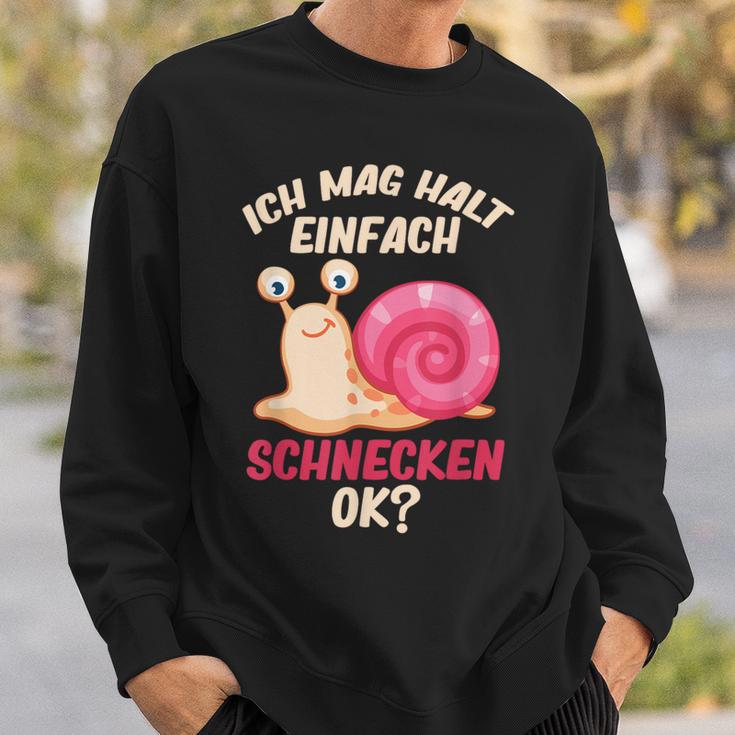 Ich Mag Halt Einfach Schnecken Ok Snail Sweatshirt Geschenke für Ihn