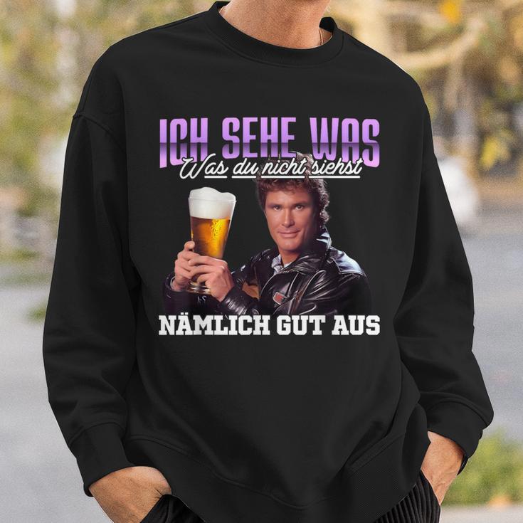 Ich Sehe Was Was Du Nicht Siehst Nämlich Gut Aus Bier Sweatshirt Geschenke für Ihn