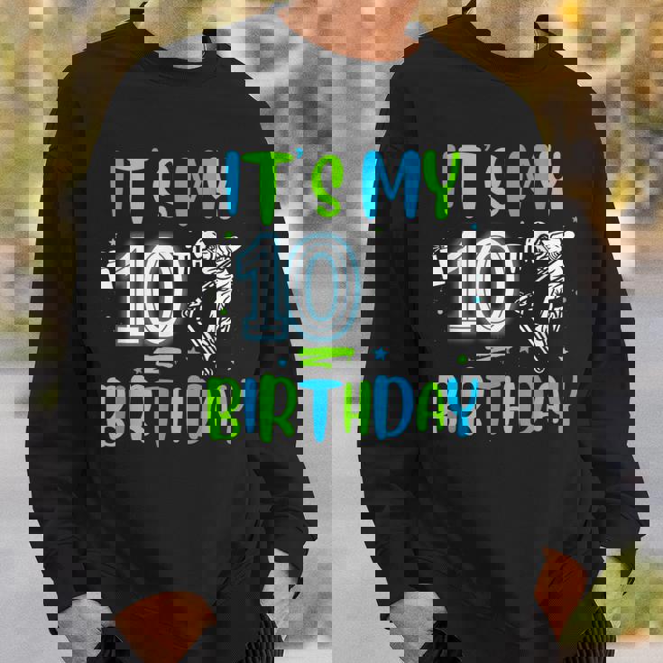 It's My 10Th Birthday Scooter Skating 10 Year Old Birthday Sweatshirt Gifts for Him