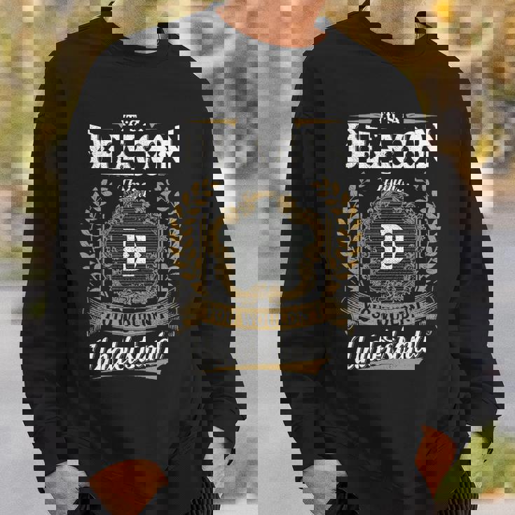 It's A Deacon Thing You Wouldn't Understand Personalized Last Name Deacon Family Crest Coat Of Arm Sweatshirt Gifts for Him