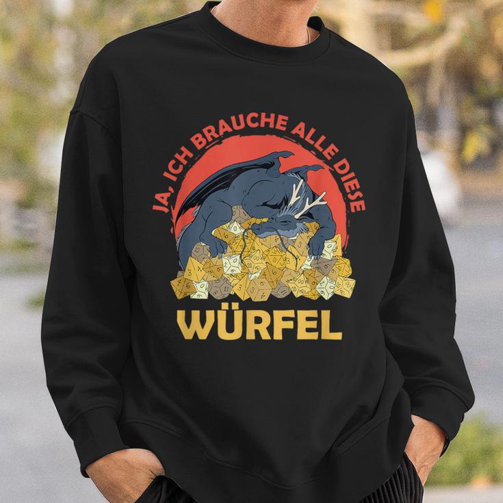 Ja Ich Brauche Alle Diese Würfel Drache Rollenspiel Sweatshirt Geschenke für Ihn