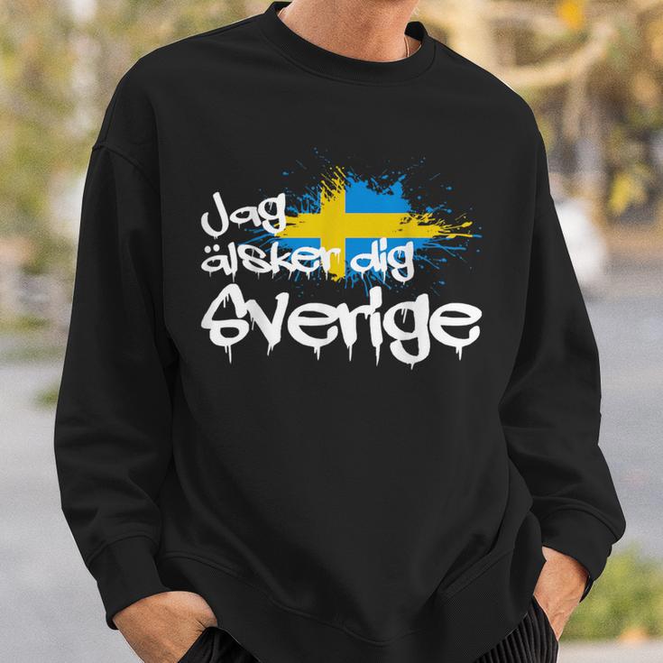 Jag Älsker Dig Sverige Sweden Holiday And Camping Sweatshirt Geschenke für Ihn