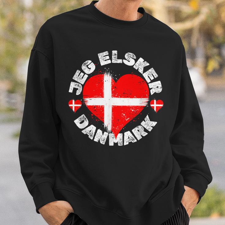 Jeg Elsker Danmark Or I Love Denmark For Denmark Day Sweatshirt Geschenke für Ihn