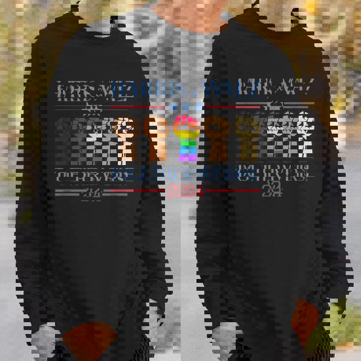Kamala Harris Tim Walz 2024 Lgbt Harris Walz 2024 Sweatshirt Gifts for Him