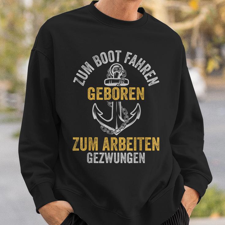 Kapitän To Boat Driving Geboren Sweatshirt Geschenke für Ihn