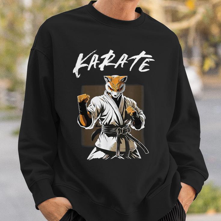 Karateka Karate Fox Sweatshirt Geschenke für Ihn