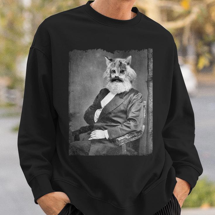 Karl Marx As A Catintage Photo Portrait Meme S Sweatshirt Geschenke für Ihn