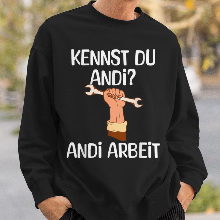 Kennst Du Andi Andi Arbeit Craftsman Sweatshirt Geschenke für Ihn