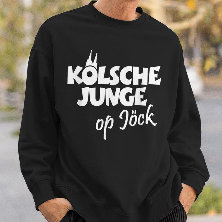 Kölsche Junge Op Jöck Kölner Unterwegs Cologne Sweatshirt Geschenke für Ihn