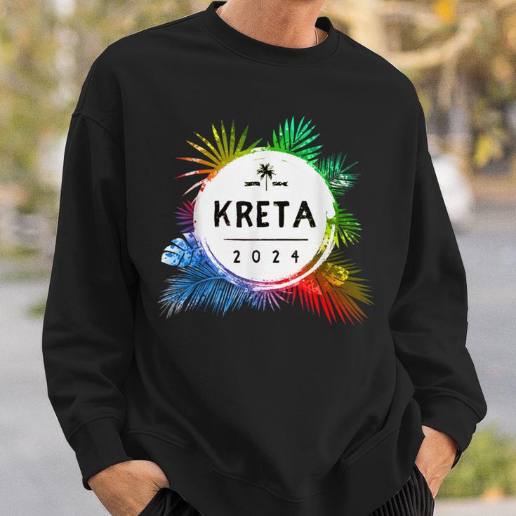 Kreta 2024 Colourful Travel Quote Sweatshirt Geschenke für Ihn