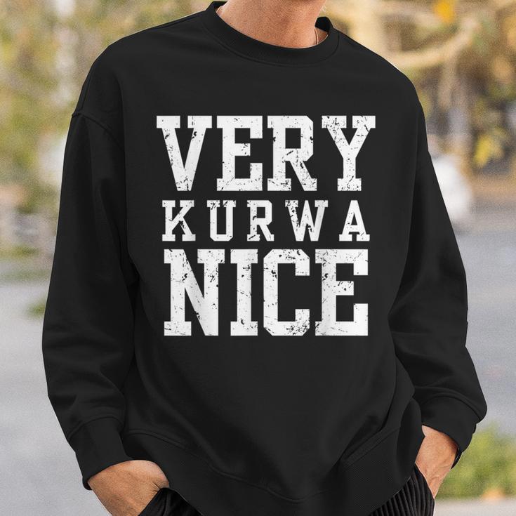 Very Kurwa Nice Poland Polska Polskieery Nice Sweatshirt Geschenke für Ihn