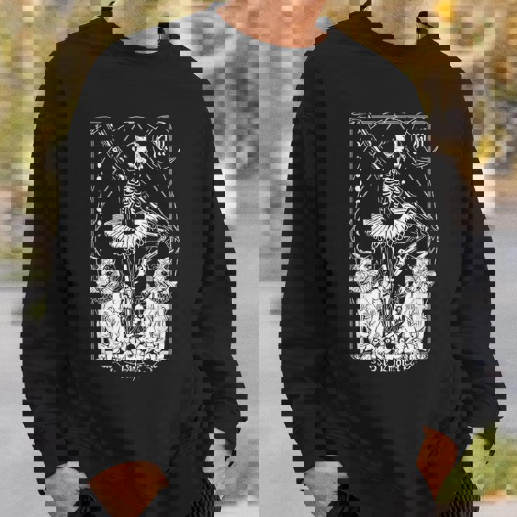 La Morte Tarocchi Arazzo Gatto La Mort Morte Tarocchi Carta Spooky Felpa Regalos para él