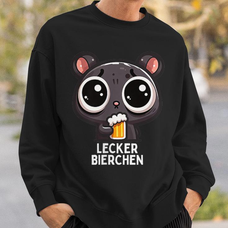 Lecker Bierchen Sad Hamster Meme Sweatshirt Geschenke für Ihn